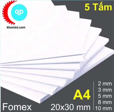 5 Tấm Fomex - PVC Foam - A2 A3 A4 (5mm 8mm 10mm) - Bìa làm Nội thất mô hình Hanmade Kiến trúc Tàu thuyền