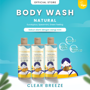 Flos Aurum - Bundling Castile Soap Sabun Mandi Cair Semua Jenis Kulit (Triple Clear Breeze 250ml)