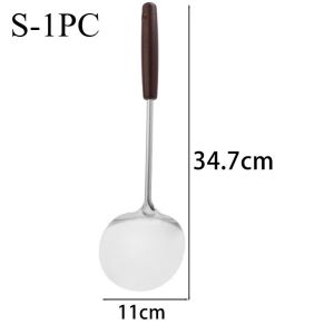 2Pcs Stainless Steel Mushroom Spatula Long Handle Cooking Spoon Wok Spatula Pot Shovel Cookware Hangable Anti-Scalding -Cooking Utensils Kitchen Accessories