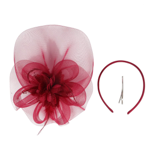 Romance Flower Netting Fascinator Hat Hairband For Proms Banquet 1920S Flapper Costume Event Photoshoots Headpiece