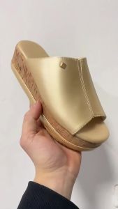 2025 Summer New WomenS Wedge Heel Thick-Soled Slippers