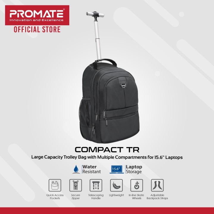 Promate Compact-TR Large Capacity Trolley Bag with Multiple Compartments  for Laptop Lazada PH