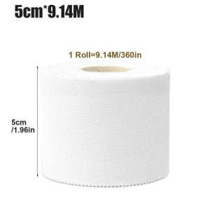 9.14m/Roll Sports Tape Pressure Bandage Basketball Football White Patch Ankle Strap Finger Skin Membrane Strain Support Sports Bandage