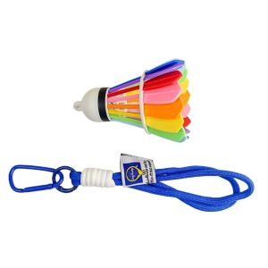 MEEU Rainbow Color Badminton Keychain Funny Creative 3D Printing Keyring Colorful Hanging Badminton Bag Pendant Badminton Enthusiast