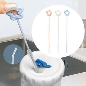 2Pcs Drinking Straw Cleaner Brush Household Straw Cleaning Brush Reusable Long Straw Brush Kitchen Gadgets