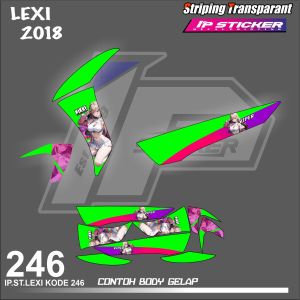 LEXI (COD) STIKER STRIPING MOTOR YAMAHA LEXI 2018 HOLOGRAM DAN TRANSPARAN