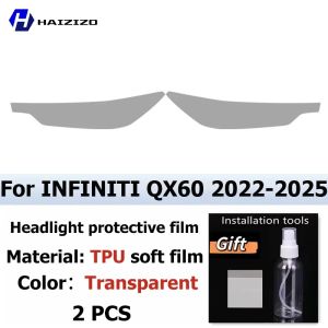 Kail For INFINITI QX60 2022-2025 Smoke Black TPU Headlight Protection Film Anti-Scratch & UV Resistant Easy Install Vinyl Wrap Kit Q3P9R