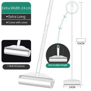 Sticky Roller Mop Dust Sticky Remover Sticky Lint Roller for Dust Hair Cloth Pet Adjustable