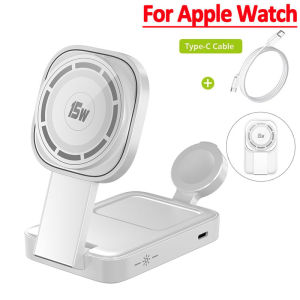 3 In 1 Magnetic Wireless Charger Stand Foldable Fast Charging Station For Magsafe iPhone 16 15 14 Apple Watch 2-8 Airpods Pro