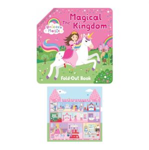 Fold Out Giant Unicorn Magic Board Book For Kids & Toddlers The Magical Kingdom with Colourful Illustrations