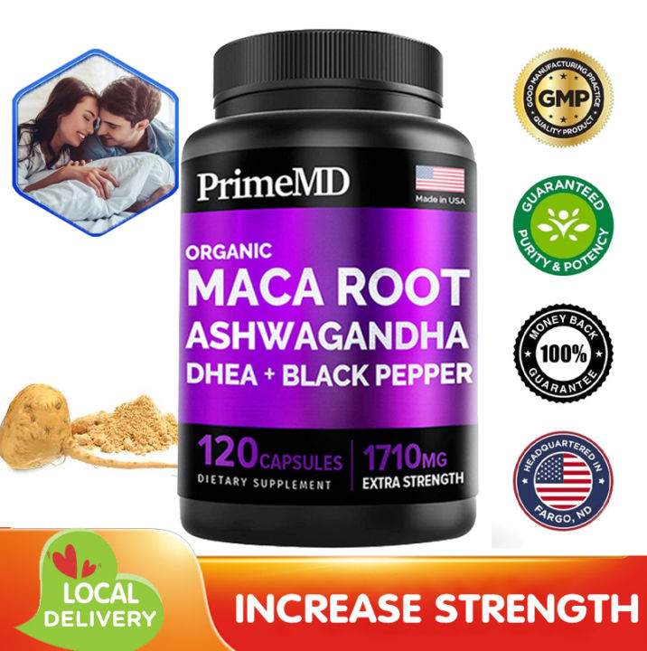 Maca Supplement DHEA and Ashwagandha, energy and endurance support