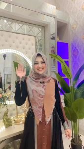 Hijab/Jilbab Instan Khimar Ceruty Motif Merijen Ayyuby