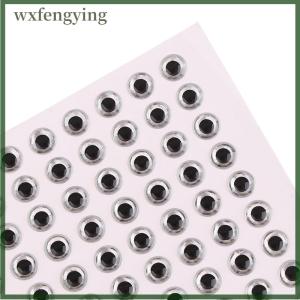 wxfengying 100 miếng dán mồi câu cá hình con ruồi ba chiều Gắn Mồi Câu Cá miếng dán mắt cá nhân tạo tự làm 3D 3 4 5 6mm