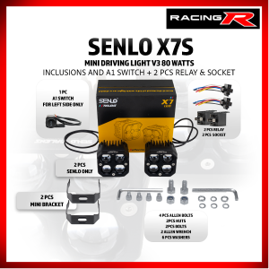 Original SENLO X7S Mini Driving Light V3 80 Watts MDL for Motorcycles Cars - Auxiliary Light Fog Light 6 MONTHS WARRANTY