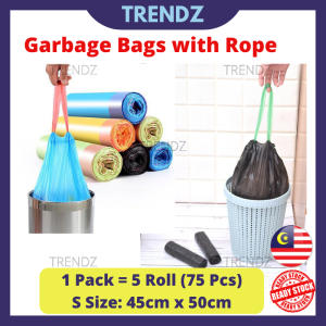 Garbage Bag Rope Plastic Bag Rubbish Bag Rubbish Plastic Bag Trash Bag Plastic Bag Sampah Size S