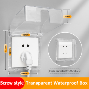 【SG】 Socket Waterproof Box 86 Type Switch Waterproof Box Electric Protective Cover Bathroom Paste Type Splash Box Universal Wall Socket Dust-proof Switch Board Protective