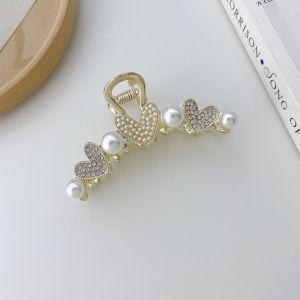 [SG|Pretty & Premium] 8cm Pearl Crystal Hair Claw Hair Grip for women half up hairstyles Korean Hair Claw