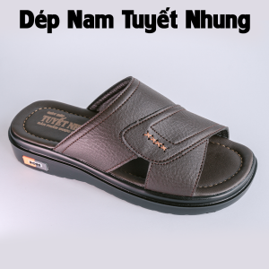 Dép nam đế cao 3cm màu đen/nâu