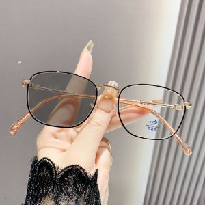 JN IMPRESSION Chống Đèn xanh dương photochromic Mắt kính cận HD thời trang xuyên biên giới sinh viên HD thời trang nam và nữ gọng tròn mắt kính cận 0 độ-cận thị 450 độ