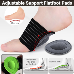 Adjustable Support Flatfoot Pads Arch Support Orthotic Insole Flat Foot Corrector Foot Care 可调节支撑扁平足护脚垫