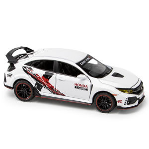 Fast Shipping Alloy Car Model for Honda Civic Type R Sport 1:32 DIECAST Vehicle Sound Light Pull Back Car Model Metal Toy Gift