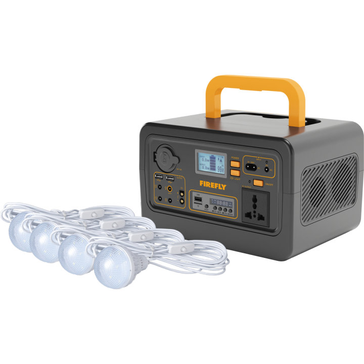 Firefly Portable Station with LED Bulbs and Radio Usb Charger