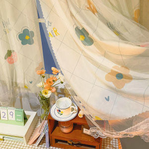 ผ้าม่านลายน่ารัก ม่าน 2 ชั้น ผ้าม่านโปร่งแสง ม่านหน้าต่าง ม่านประตู ม่านใช้ตีนตุ๊กแก ม่านลายการ์ตูน ผ้าม่านไม่ต้องเจาะ