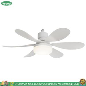 【24 hours Flash Delivery】E26/27 Socket Fan LED Light Ceiling Fans with Lights with Remote 40W/30W White Flat Lamp for Bedroom Kitchen Living Room