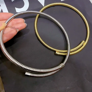 Set of 2 Wrap Arm Bracelet Flexible Stackable Bracelet Elastic Necklace Fashion Wrist Accessory for Any Outfit