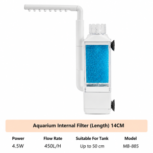 SG READY STOCK l USB Mini Submersible Aquarium Filter Fish Tank Internal Filter Pump 450L/H
