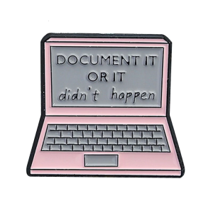 แล็ปท็อปสีชมพูเข็มกลัดรูปทรงทำเอกสารหรือไม่ได้มีเข็มกลัดติดเสื้อที่ทันสมัยสำหรับพยาบาลแพทย์พนักงานออฟฟิศ