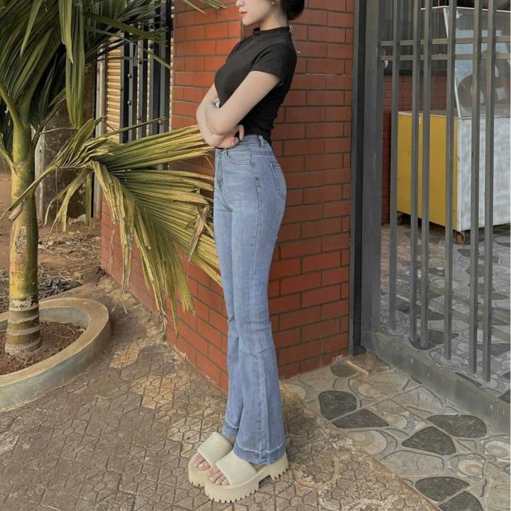 Qu%E1%BA%A7n%20b%C3%B2%20jean%20n%E1%BB%AF%20d%C3%A1ng%20d%C3%A0i%20%E1%BB%91ng%20loe%20bass%201%20n%C3%BAt%20lai%20to%203%20ph%C3%A2n%20co%20gi%C3%A3n%20nh%E1%BA%B9%20t%C3%B4n%20d%C3%A1ng%20Women%20Pants%20Ong%20Voi%20-%20Image%202