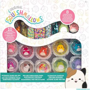 SQUISHMALLOWS Original Ultimate Slime MixIns 10-Pack Glitter & Cloud Slime 8 Fun Slime Add Ins Pre-Made Slime Crunchy Slime Slime Bulk