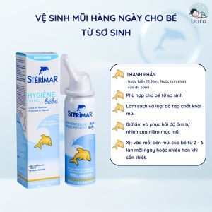 Xịt muối biển Stérimar Pháp vệ sinh rửa mũi cho bé 50ml