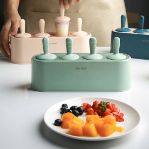 HKStorage Ice Cream Molds Kitchen Silicone DIY Popsicle Mold Household Making Tool Juice Dessert Ice Cube Maker Food Grade Ice Tray Kitchen Tool