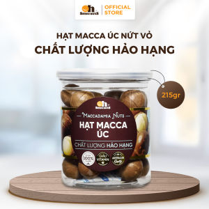 Hạt Macca Úc nứt vỏ nướng Smielnuts_ Trọng lượng 215g/500g - Tặng kèm dụng cụ tách vỏ _ Hạt Macca Úc giúp bảo vệ tim mạch hỗ trợ trao đổi chất và chống oxy hóa vị thơm ngọt béo bùi đảm bảo không hôi dầu