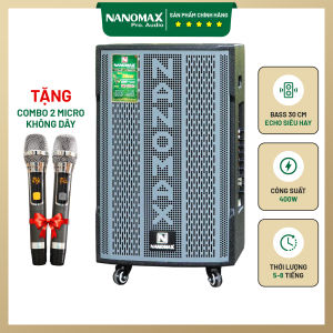 Loa Hát Karaoke Hay Nhât 2025 - Loa Karaoke Hay Cho Gia Đình Loa Kéo Loa Kẹo Kéo Karaoke - Loa Karaoke Loa Kéo Nanomax SK-12X3 Bass 30cm 380w Karaoke Bluetooth Hát Hay