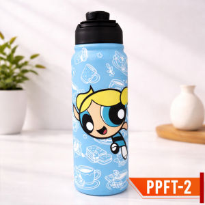 PYD Customized 800ml Powerpuff Girls Character Blossom Stainless Tumbler Vacuum Flask Hot & Cold