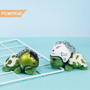 【PCWFKef】 พวงกุญแจรูปเต่าทะเลหมวกกันน็อคน่ารักพวงกุญแจตุ๊กตาสัตว์น่ารักพวงกุญแจโทรศัพท์มือถือเสน่ห์กระเป๋ารถจี้ของขวัญของเล่นเด็ก