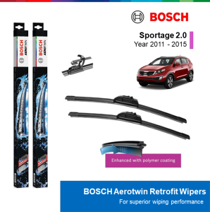 BỘ GẠT MƯA BOSCH AEROTWIN 24" & 18": KIA SPORTAGE ĐỜI XE 2011 ĐẾN 2015