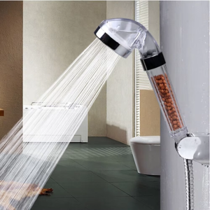HW091- Bathroom Water Therapy Shower  SPA Shower Head Water Saving Rainfall Shower Filter Head High Pressure Bath Spray with Beads Stone