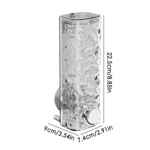 Wall Mount Shower Soap Dispenser 450ml Pressed Soap Body Wash Suction Cup Dispenser Press Design Shower Shampoo Dispenser for