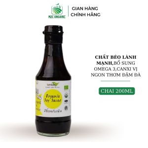 Nước tương đậu nành hữu cơ Lum Lum 200ml thơm ngondinh dưỡng tròn vị các món ăn