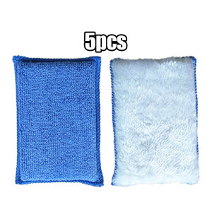 5pcs Microfiber Car Cleaning Pad Density Car Cleaning Sponge Block Car Detailing Wash Sponge