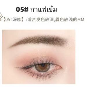 ดินสอเขียนคิ้ว 2 in 1 แบบหมุนอัตโนมัติ พร้อมแปรง สีชัด ติดทนนาน กันน้ำกันเหงื่อ ให้สีสวย ปลายสามเหลี่ยม
