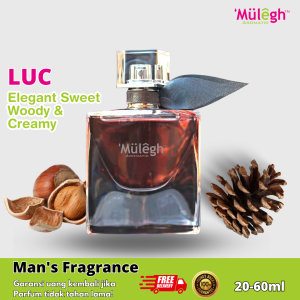 Parfum Mulegh Kode LUC Elegant Sweet dan Woody Original Pria Wangi Elegant Manis Creamy dan Woody Tahan Lama 24 Jam Minyak Wangi Awet Tahan Lama Murah 20ml 35ml 50ml