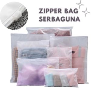 Kantong Plastik Packing ZIPLOCK Travel Pouch Transparan ANTI AIR Map Zipper Bag Resleting Storage Box Serbaguna