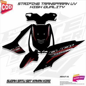STRIPING VARIASI TRANSPARAN BEAT KARBU 2008 CUSTOM SIMPEL STICKER