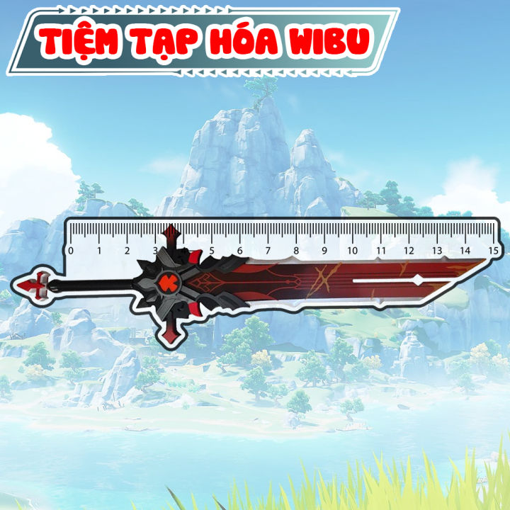 Thước Kẻ Thước Đo Độ Học Sinh 15cm In Hình Genshin Impact Trang Bị Cung ...