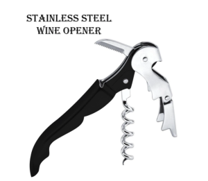 3 in One Wine Cork Opener  Folding Bottle Opener | Folding Waiters Wine Bottle Corkscrew Beer Cap 4558